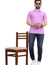 Men's Polo Collar T-Shirt — Lavender — Thumbnail 6