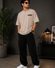 Men's Pure Cotton Pocket T-Shirt — Beige — Thumbnail 2