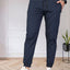 Men Mid-Rise Track Pants — Navy Blue