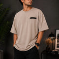 Men's Pure Cotton Pocket T-Shirt — Beige