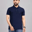 Men's Polo Collar T-Shirt — Navy Blue