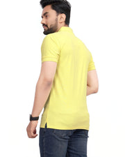 Men's Polo Collar T-Shirt — Lemon Yellow — Thumbnail 5