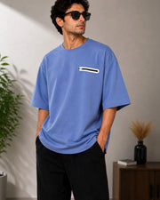 Men's Pure Cotton Pocket T-Shirt — Purple — Thumbnail 1