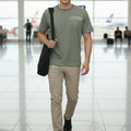 Men Organic Cotton Blend Pockets T-shirt — Green