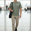 Men Organic Cotton Blend Pockets T-shirt — Green