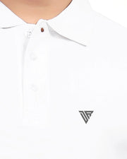 Men's Polo Collar T-Shirt — White — Thumbnail 2