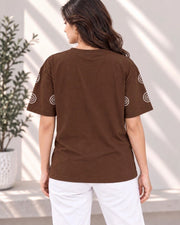 Women's Printed T-Shirt — Coffee Brown — Thumbnail 5