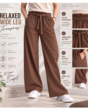 Women Comfort Easy Wash Trousers — Coffee Brown — Thumbnail 3