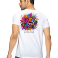 Rang Barse Dhol & Colors Celebration Graphic Cotton T-Shirt — White