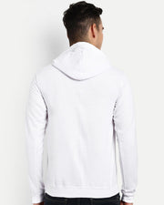 Unisex Hooded Fleece Sweatshirt — White — Thumbnail 2