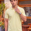 Men's All-Over Printed Polo Collar T-Shirt — Yellow