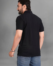 Men's Polo Collar Pockets T-Shirt — Black — Thumbnail 6