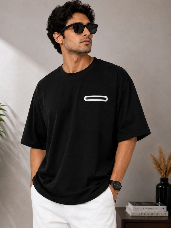 Men's Pure Cotton Pocket T-Shirt — Black — Tshirt Factory India Direct Wholesale Manufacturer