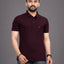 Men's Polo Collar T-shirt — Maroon