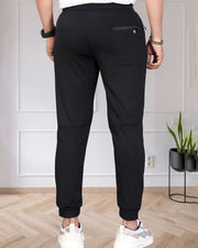 Men Mid-Rise Joggers — Black — Thumbnail 4