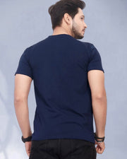 Men Pure Cotton Pockets T-shirt — Navy Blue — Thumbnail 4