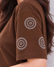 Women's Printed T-Shirt — Coffee Brown — Thumbnail 4