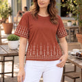 Women's Printed T-Shirt — Rust