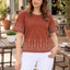 Women's Printed T-Shirt — Rust