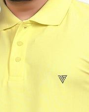 Men's Polo Collar T-Shirt — Lemon Yellow — Thumbnail 2