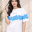 Women's Floral Printed Relaxed Fit T-Shirt — White
