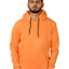 Unisex Long Sleeves Fleece Hooded Pullover Sweatshirt — Orange