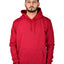 Unisex Long Sleeves Fleece Hooded Pullover Sweatshirt — Maroon