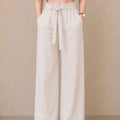 Women Comfort Easy Wash Trousers — Off White