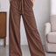 Women Comfort Easy Wash Trousers — Coffee Brown