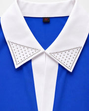 Women Polo Collar T-shirt — Blue — Thumbnail 6
