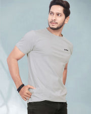 Men Henley Neck Pure Cotton Pockets T-shirt — Grey — Thumbnail 6