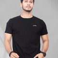 Men Pure Cotton Pockets T-shirt — Black