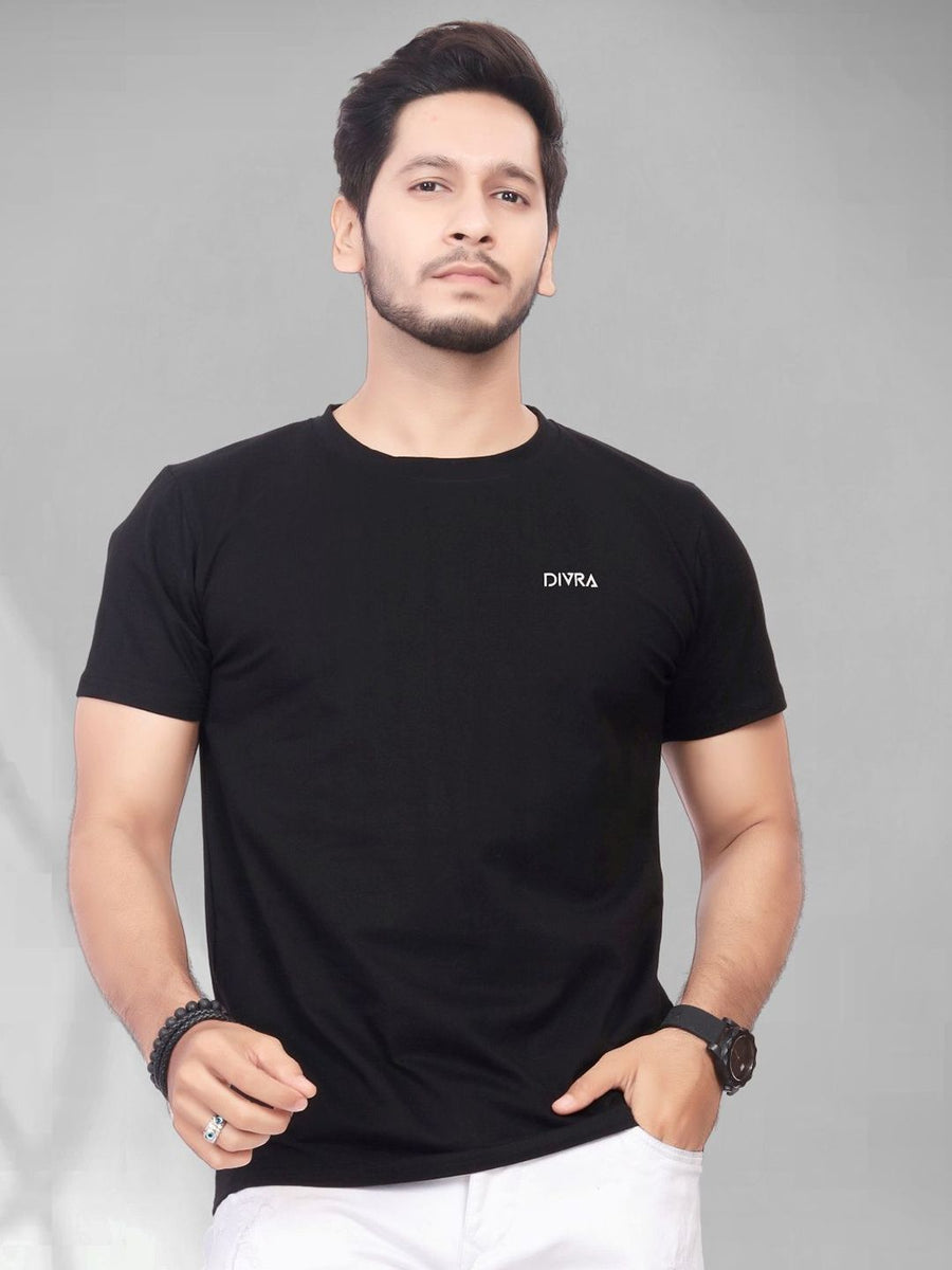 Men Pure Cotton Pockets T-shirt — Black — Tshirt Factory India Direct Manufacturer Surat