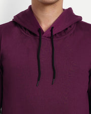 Unisex Hooded Fleece Sweatshirt — Burgundy — Thumbnail 6