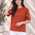 Women's Printed T-Shirt — Rust