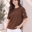 Women's Printed T-Shirt — Coffee Brown