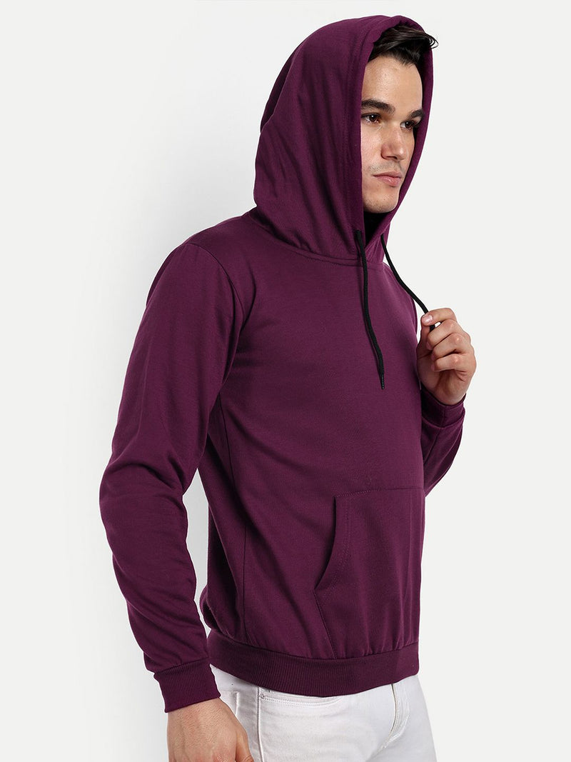 Unisex Hooded Fleece Sweatshirt — Burgundy — Quality Craftsmanship Anatomy