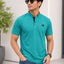 Men's Mandarin Collar T-Shirt — Teal