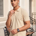 Men's Polo Collar T-Shirt — Beige