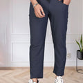 Men Mid-Rise Track Pants — Navy Blue