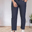 Men Mid-Rise Track Pants — Navy Blue
