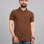 Men's Polo Collar T-Shirt — Brown