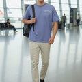 Men Organic Cotton Blend Pockets T-shirt — Blue