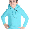Kids Unisex Unisex Kids Hooded Sweatshirt — Turquoise Blue