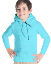 Kids Unisex Unisex Kids Hooded Sweatshirt — Turquoise Blue — Thumbnail 1