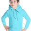 Kids Unisex Unisex Kids Hooded Sweatshirt — Turquoise Blue