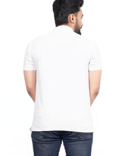 Men's Polo Collar T-Shirt — White — Thumbnail 5
