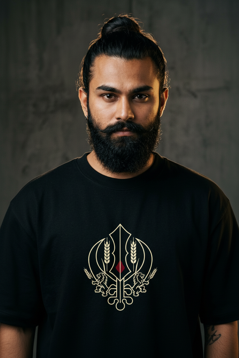 Jatt Vibes Graphic Oversized Round Neck T-Shirt — Tshirt Factory India Direct Manufacturer Surat
