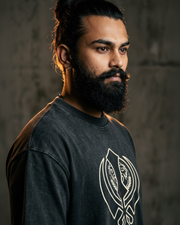 Jatt Vibes Graphic Oversized Round Neck T-Shirt — Thumbnail 2
