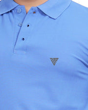 Men's Polo Collar T-Shirt — Blue — Thumbnail 6